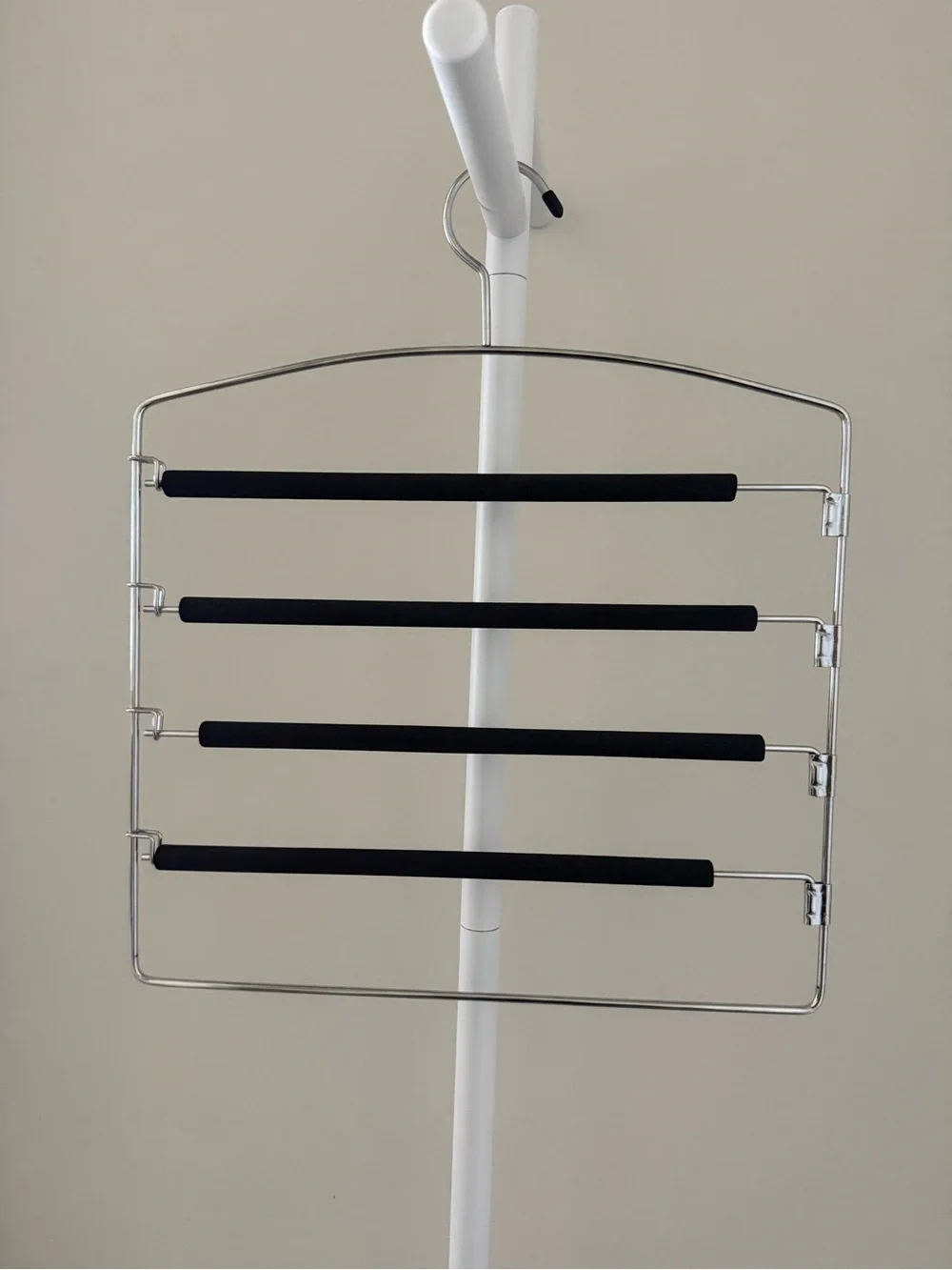 3 Multi-Tier Black & Chrome Hangers